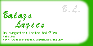 balazs lazics business card